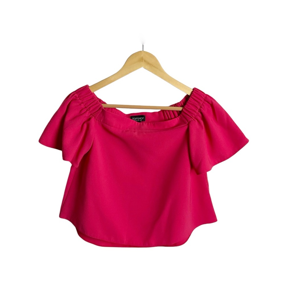 Topshop Off‎ Shoulder Slightly Cropped Top Size 4